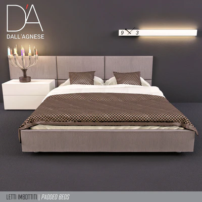 Bed Teenager Dallagnese Square and Sommier — Ver 3
