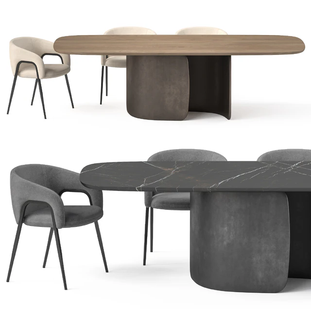 Bonaldo Mellow table and Alley chair — Descargar