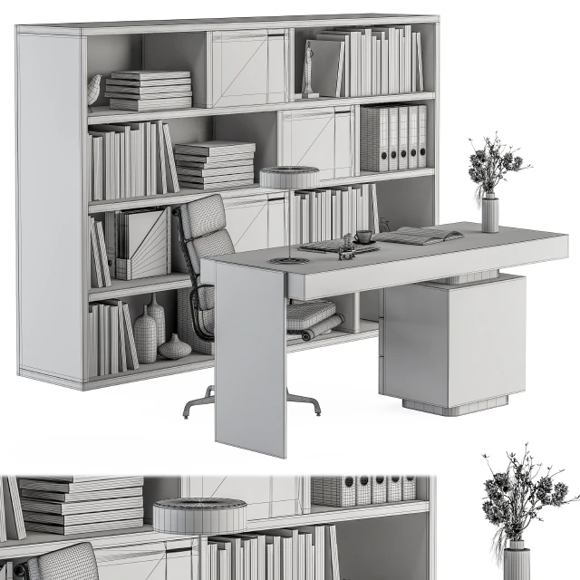 Office Furniture Wood Boss Desk - Manager Set Table 42 — Скачать