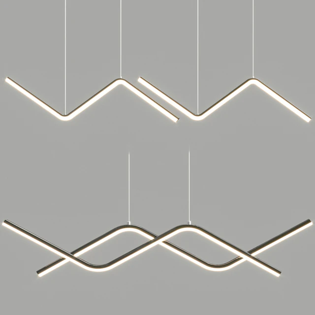 Zigzag Shaped Metal Hanging Lamp — Descargar