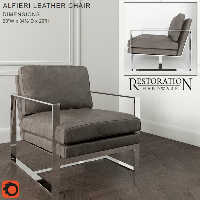 Кресло Alfieri Leather Chair — Скачать