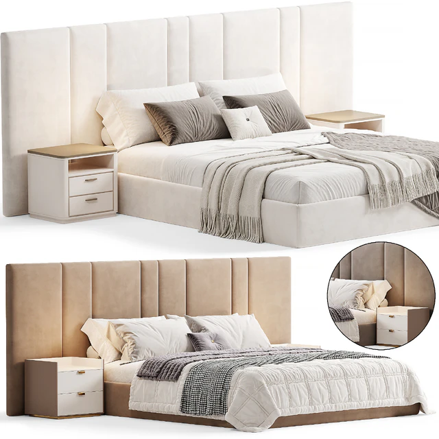 Futuro Bed with wide Headboard By Sensorsleep — Скачать
