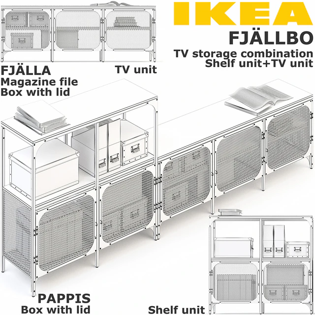 FJALLBO (ФЬЕЛЛЬБО) TV STORAGE COMBINATION — Скачать