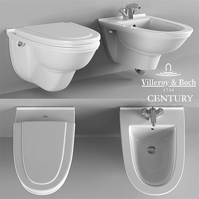Подвесной унитаз и биде Villeroy Boch Century — Скачать