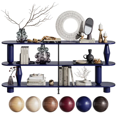 Shelf with decor VAZOO 2 regal - 3 long shelves — Ver 5