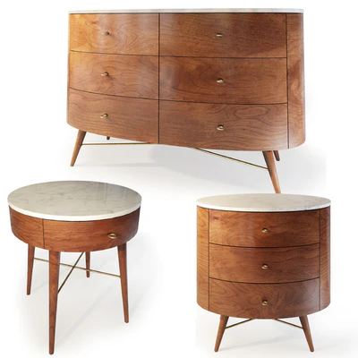 Комод и тумба  Acorn, Penelope. Dresser, bedside table by West Elm — Вид 1