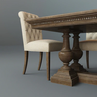 St. James Rectangular Dining Table&Bennett Roll-Back Side Chair — Вид 2
