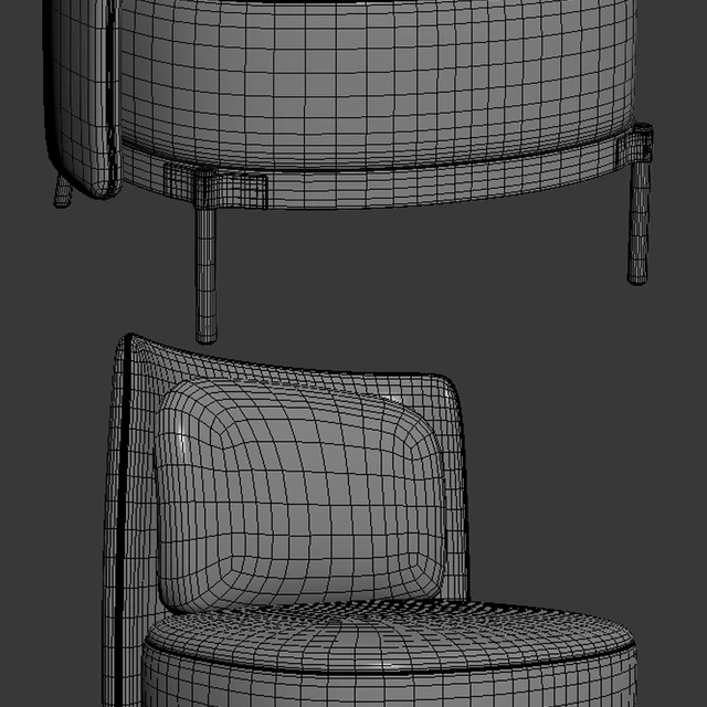 Minotti Tape Armchair Set — Descargar
