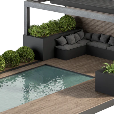 Backyard and Landscape Furniture with Pool 03 — Вид 5