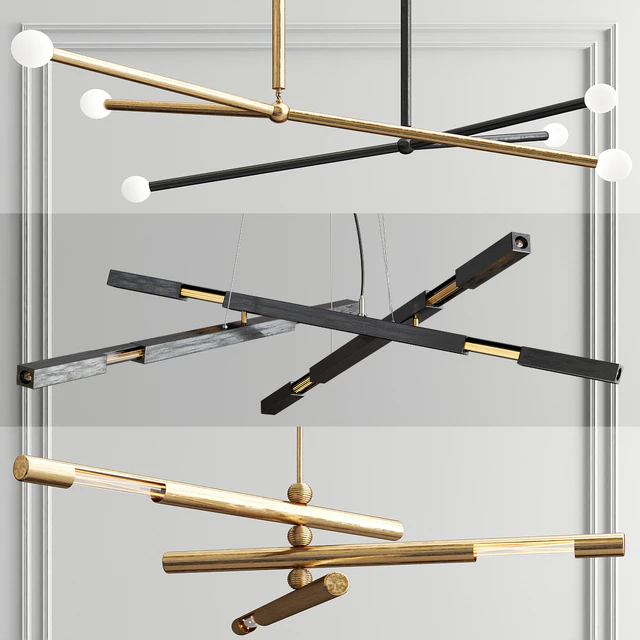 Brass System Chandelier - 3 type — Descargar