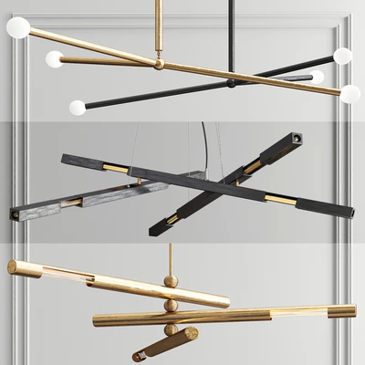 Brass System Chandelier - 3 type — Ver 1