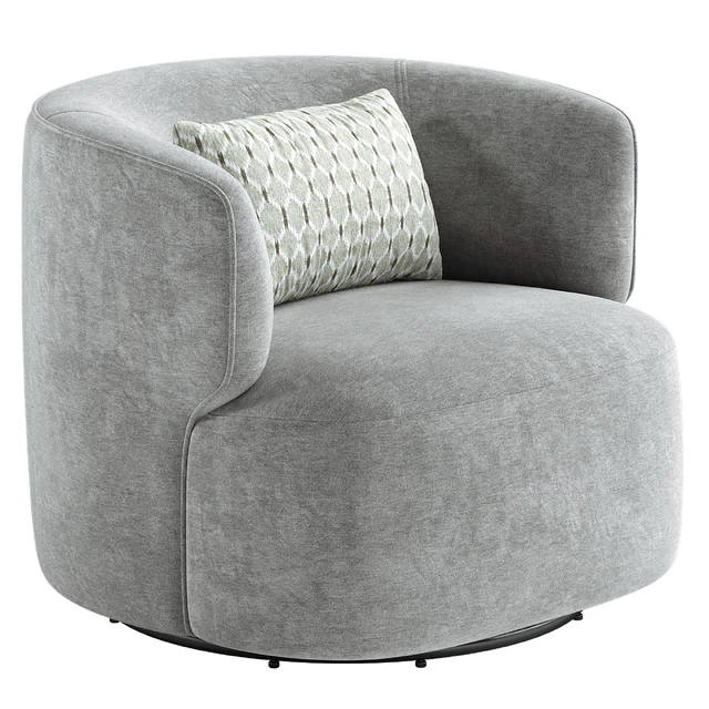 Bernado Upholstered Swivel Barrel Chair — Descargar