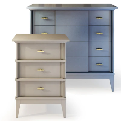 Chest and drawer Manhattan. Dresser, nightstand — Ver 3