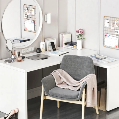 IKEA MALM corner dressing table and workplace — Ver 2