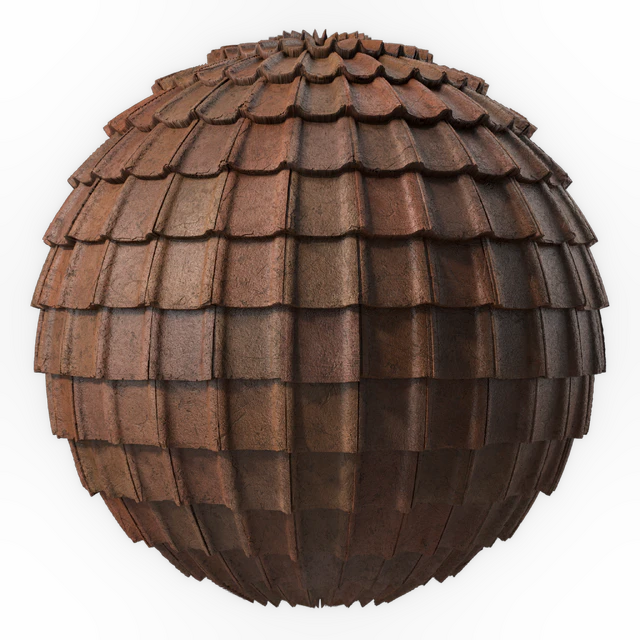 Roof Tile Materials 49- Concrete Roofing by Sbsar generator | Seamless, Pbr, 4k — Скачать