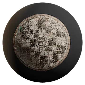 round manhole cover 007 — Скачать