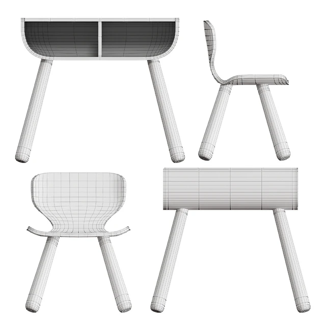 Plan Toys Black Table and Chair — Descargar