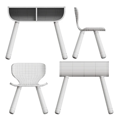Plan Toys Black Table and Chair — Ver 6