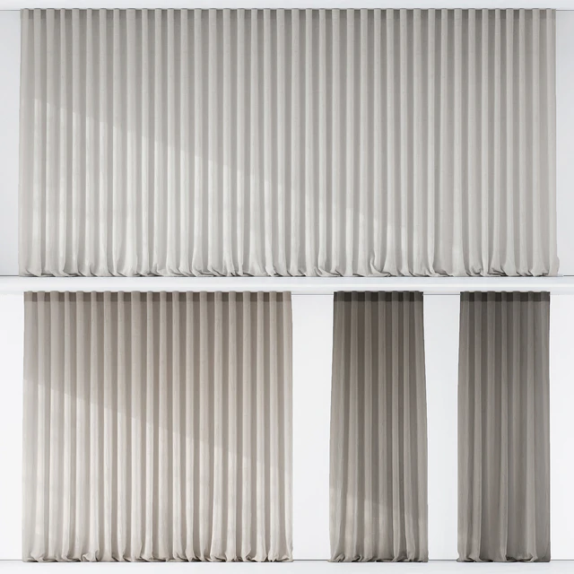 Curtains with folds on the floor of fine linen on the ceiling cornice — Descargar