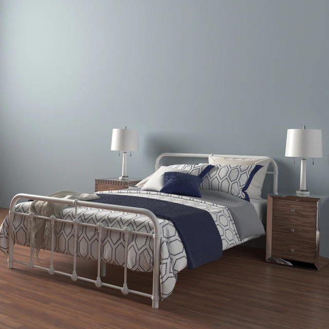 Baxton Studio Mandy Industrial Style Platform Bed White — Descargar
