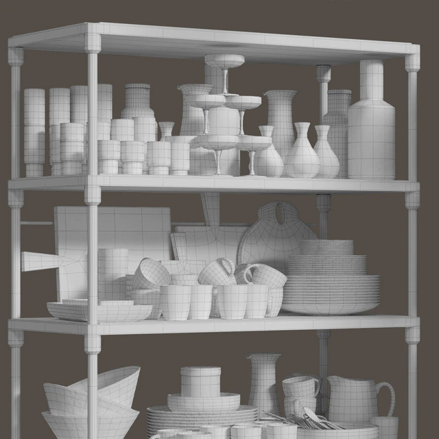RH DUTCH INDUSTRIAL SINGLE SHELVING and kitchen set — Скачать
