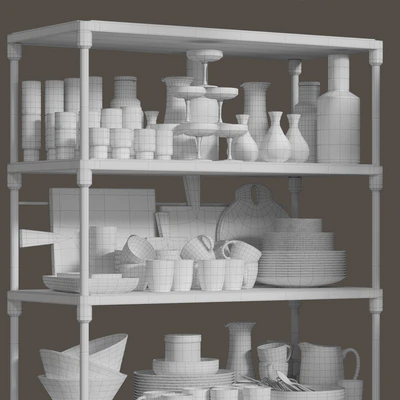 RH DUTCH INDUSTRIAL SINGLE SHELVING and kitchen set — Вид 3