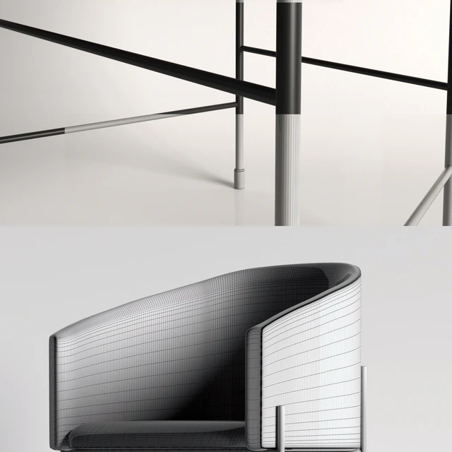 Furniture set / Covent chair and Karl-Johan table lamp by New Works — Скачать