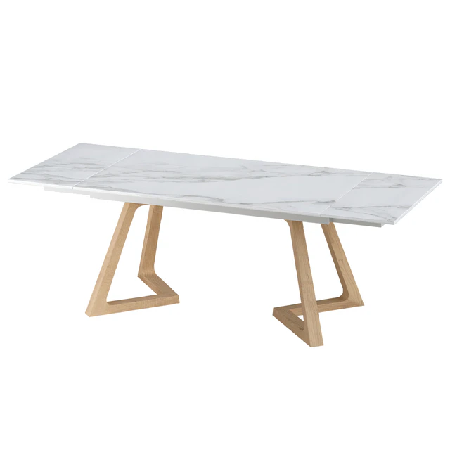 Sorrento White раскладной стол с керамической столешницей — Скачать