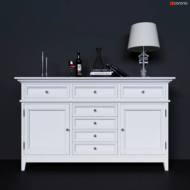 Chest high with facades and drawers center Dantone Home — Descargar