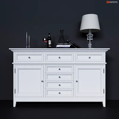 Chest high with facades and drawers center Dantone Home — Ver 1