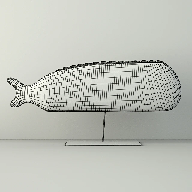 Antique Hand Carved Wooden Fish Sculpture — Descargar