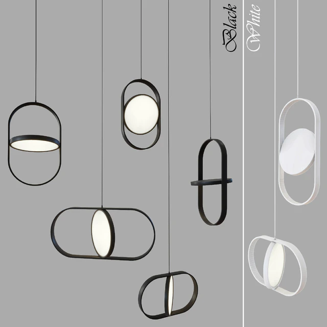Modern double round LED pendant light loft — Скачать