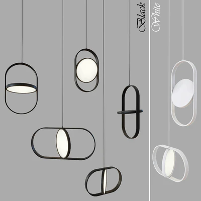 Modern double round LED pendant light loft — Вид 1