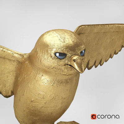 Gold owl on a stand — Ver 1