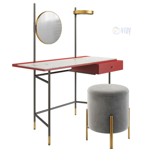 Туалетный Стол Bontempi, Vanity.  Пуф Puffoso. Verpan Stool Series 430 — Скачать