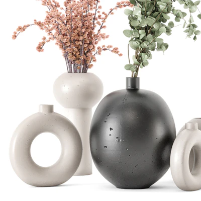 Plants Bouquet Handmade Stone Pot 2530 — Ver 5