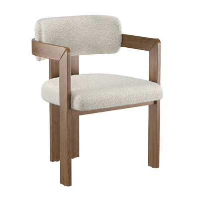 Curved Walnut Dining Chair — View 7