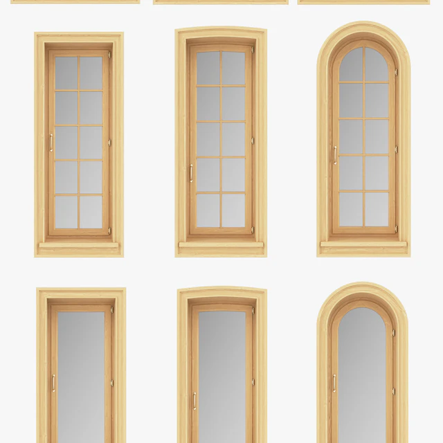 A set of windows from the array of panoramic, arched — Descargar