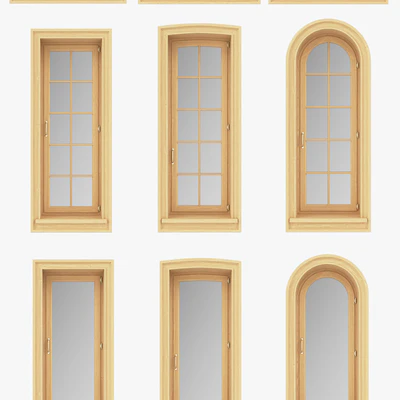 A set of windows from the array of panoramic, arched — Ver 2