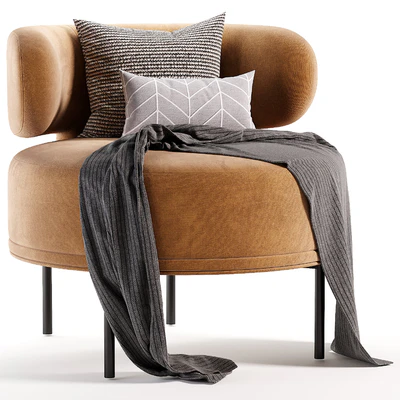 Penn Taupe Boucle Wing Back Accent Chair — Ver 6