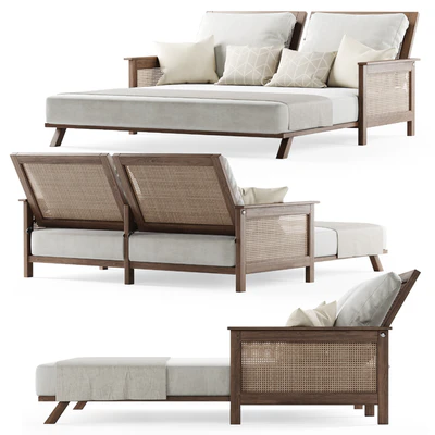 Wooden double daybed — Ver 1