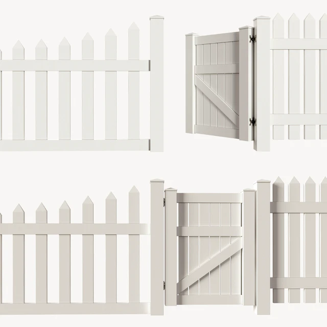 Set of PVC fences + wicket — Descargar