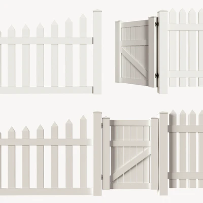 Set of PVC fences + wicket — Ver 5
