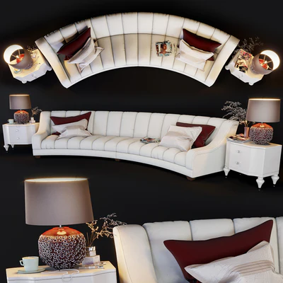 Flair Edition Contemporary Curved Sofa — Ver 1