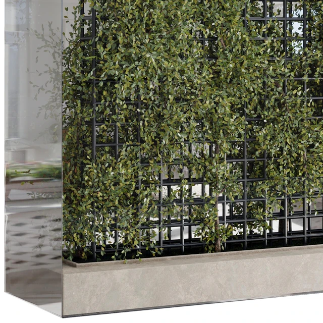 Plants Set Partition In Behind Glass - Ivy Garden Wall Decor Set 116 — Download