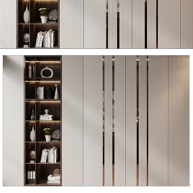 Modern luxury wooden bookshelf GHS-2398 — Скачать