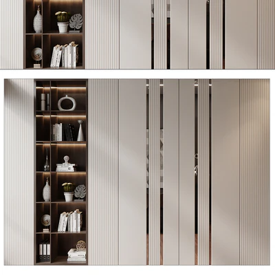 Modern luxury wooden bookshelf GHS-2398 — Вид 1