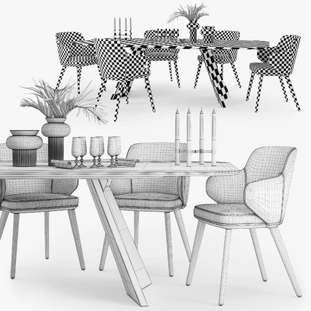 Calligaris Foyer armchair Icaro table set01 — Скачать