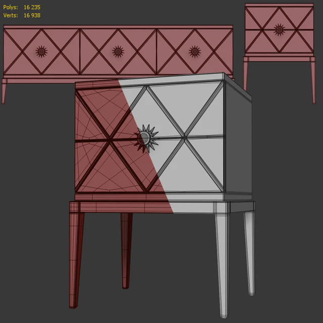 Комод / TV тумба и тумба прикроватная Gatsby. Nightstand, tv stad by Cavio Casa — Скачать