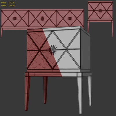 Комод / TV тумба и тумба прикроватная Gatsby. Nightstand, tv stad by Cavio Casa — Вид 3